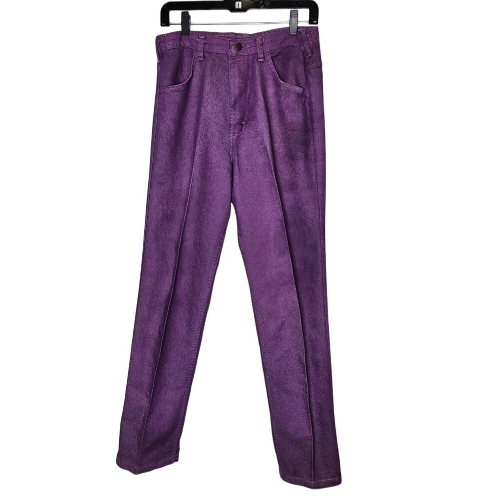 Vintage 80s Lady Maverick Purple High-Waisted Jeans 12 USA Western Straight‎ leg